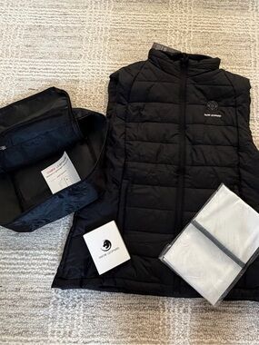 NWT Snow Leopard Women’s 2XL Black Heated Vest Packing Cube Battery Laundry Bag